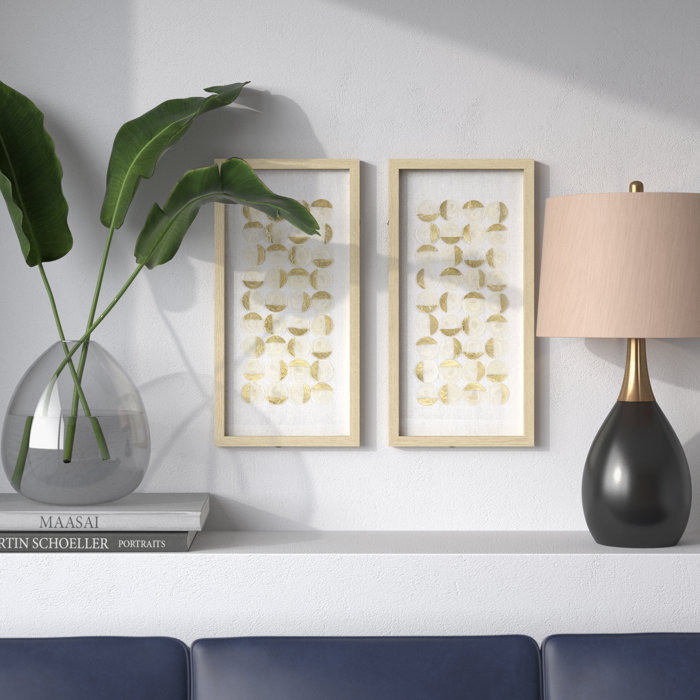 Mercury Row® Aurelian Emblem Natural Capiz with Gold Foil Shadowbox